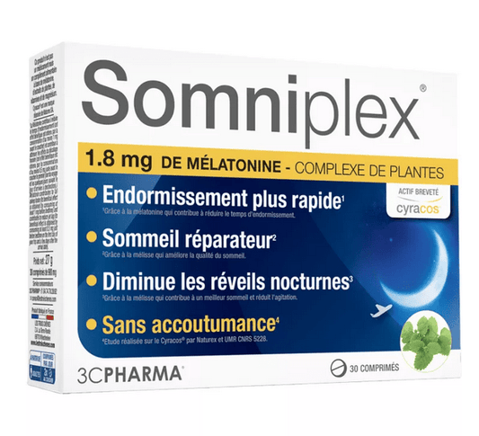 3C Pharma Somniplex 1.9 mg Melatonin 30 tablets - Maple Wellness Supplements
