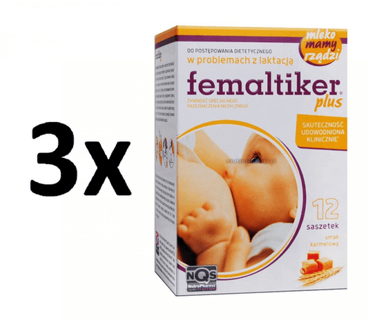 3x 12 SACHETS FEMALTIKER PLUS FOR LACTATION SUPPORT – CARAMEL - Maple Wellness Supplements