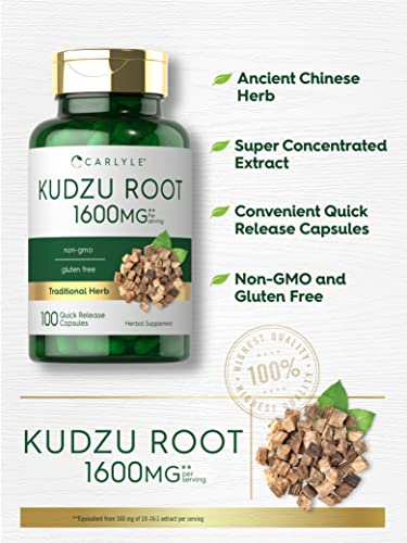 Carlyle Kudzu Root | 100 Extract Capsules | Non-GMO and Gluten Free Formula CarlyleBuy Supplements Australia
