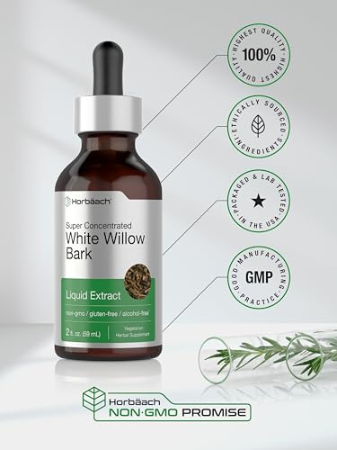 White Willow Bark Extract | 2 fl oz | Alcohol Free Liquid Tincture | Super Concentrated HorbäachBuy Supplements Australia