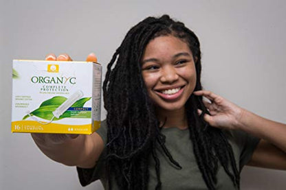 Organyc 100% Certified Organic Cotton Tampons, Plant-Based Eco-Applicator, Regular Flow, 16 Count OrganycBuy Supplements Australia