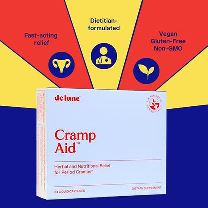 De Lune Cramp Aid, Herbal and Natural Relief for Period Cramps with Fenugreek Seed De LuneBuy Supplements Australia