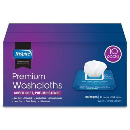 Inspire Adult Wet Wipes, Adult Wash Cloths, Adult Wipes for Incontinence InspireBuy Supplements Australia