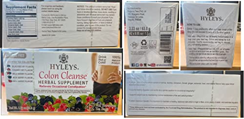 Hyleys Colon Cleanse Tea Assorted Flavors - 42 Tea Bags (12 Pack - 504 Tea Bags Total) HYLEYSBuy Supplements Australia