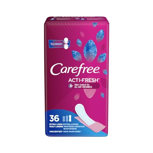 Carefree Liners Extra Long- Pantiliners for Women 36 Count (Pack of 3), Set with Feminine Flushable Msupps.comBuy Supplements Australia