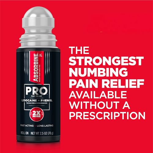 Absorbine Jr. PRO Maximum Strength Lidocaine Roll-On for Targeted Nerve and Muscle Pain Relief, 4% Lidocaine + 1.5% Phenol, Fast Acting & Long Lasting, 2.5 oz ABSORBINE JR.Buy Supplements Australia