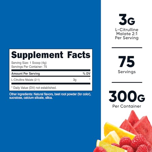 Nutricost L-Citrulline Malate 2:1 (300g) Fruit Punch - Workout Support, Muscle Performance NutricostBuy Supplements Australia
