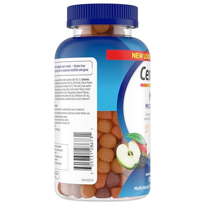 Centrum MultiGummies Gummy Multivitamin for Men, Multivitamin/Multimineral Supplement with Selenium, Antioxidants and Vitamin D3