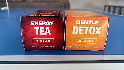 Total Tea Detox Tea & Energy Tea Set - 25 Day Detox Tea - Herbal SIim Tea Total TeaBuy Supplements Australia