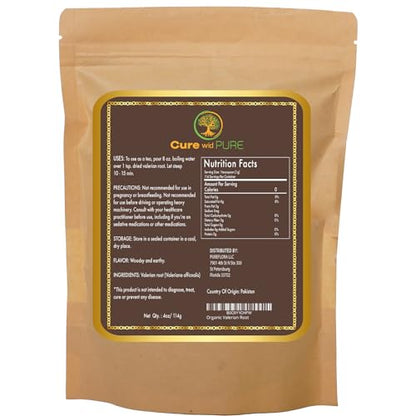 Cure wid Pure Organic Valerian Root Tea - Cut,Sifted & Non-Irradiated Valerian Tea Promotes Cure wid PureBuy Supplements Australia
