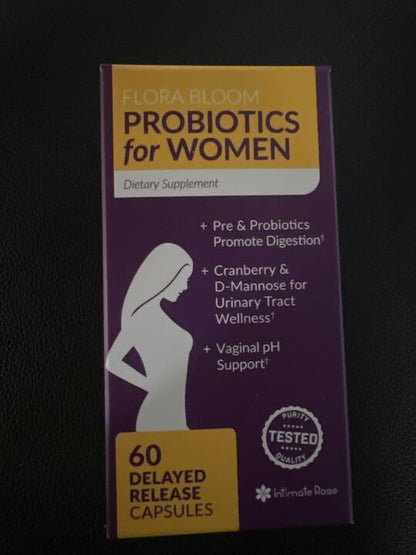 Intimate Rose Combo Pack! Flora Bloom Probiotics for Women (One Bottle) and Boric Balance Boric Acid Intimate RoseBuy Supplements Australia