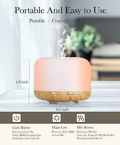 Aegci Aromatherapy Diffusers,300ml Air Humidifier with 7 Colors Light,Adjustable Brightness AegciBuy Supplements Australia