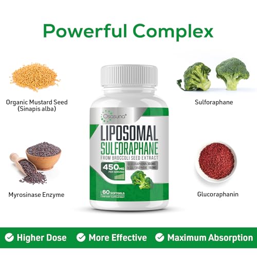 Osasuna Liposomal Sulforaphane 450MG, Maximum Absorption, 360 Softge
