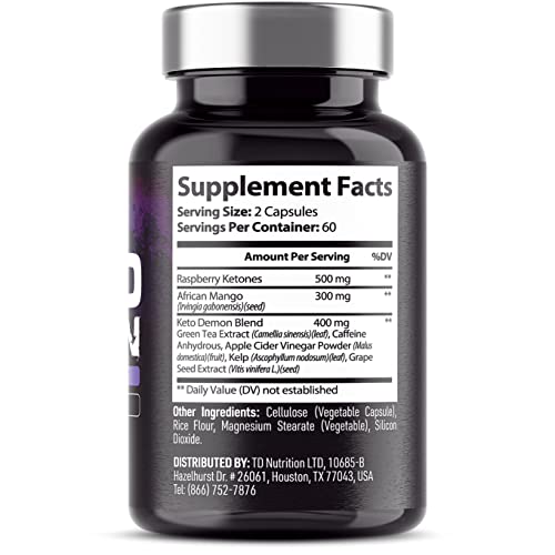 Keto Demon – Hardcore Keto Pills – Use with The Keto Diet – Packed with Raspberry Ketones Demon LabzBuy Supplements Australia