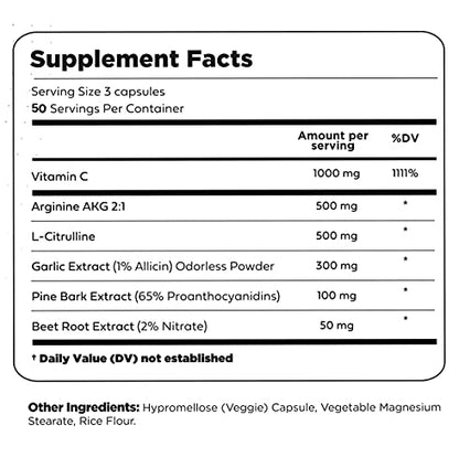 Type Zero Nitric Oxide 6X Booster, 150 Veggie Capsules - Natural Supplement - Beetroot Type ZeroBuy Supplements Australia