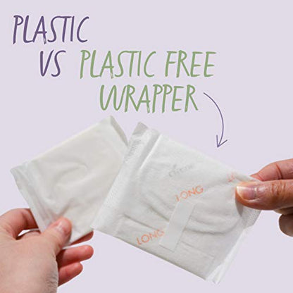Claene Organic Cotton Cover Pads, Menstrual Large&Overnight Pads for Women, Unscented, Breathable CLAENEBuy Supplements Australia