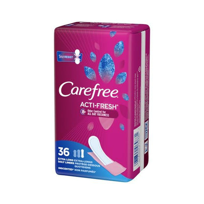 Carefree Liners Extra Long- Pantiliners for Women 36 Count (Pack of 3), Set with Feminine Flushable Msupps.comBuy Supplements Australia
