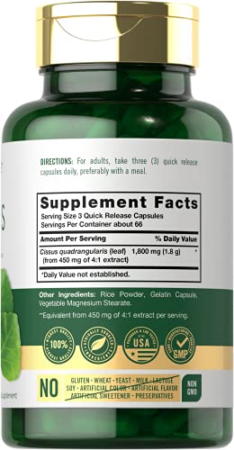 Carlyle Cissus Quadrangularis 1800mg | 200 Capsules | Traditional Herb Extract CarlyleBuy Supplements Australia