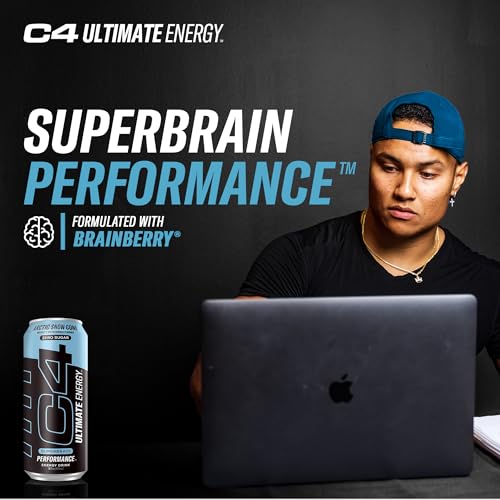 C4 Ultimate Sugar Free Energy Drink 16oz (Pack of 12) | Arctic Snow Cone | Pre Workout CellucorBuy Supplements Australia