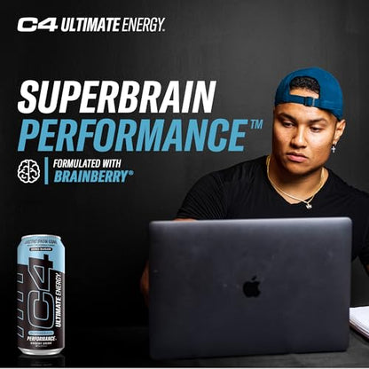 C4 Ultimate Sugar Free Energy Drink 16oz (Pack of 12) | Arctic Snow Cone | Pre Workout CellucorBuy Supplements Australia