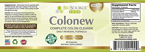 BioSource Labs Colonew Complete Colon Cleanse Natural Detox Supplement for Daily BioSource LabsBuy Supplements Australia