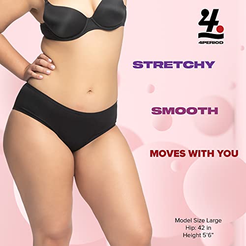 4period High Absorbency for Heavy Flow Period Panties; Leakproof, for Teens and Women (3 Black, X-Large) 4periodBuy Supplements Australia