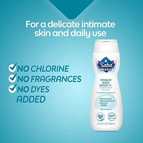 Saba Sensiti-V Intimate Wash, Feminine Hygiene Wash, 6.76 fl oz (Pack of 6) SabaBuy Supplements Australia