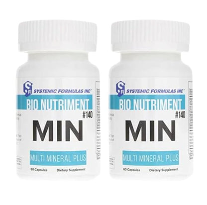 Systemic Formulas MIN Multi Mineral Plus - 60 Capsules (Pack of 2) Comprehensive Mineral Support for Wellness - Balanced Blend, Essential Nutrients GenericBuy Supplements Australia