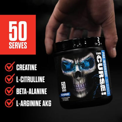 JNX SPORTS The Curse! Pre Workout Powder - Blue Raspberry 50 Servings | Preworkout JNX SPORTSBuy Supplements Australia