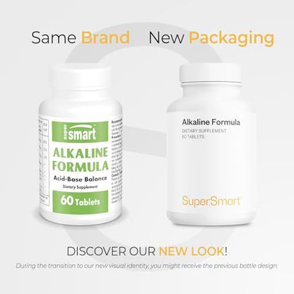 Supersmart - Alkaline Formula Supplement (Advanced Formula) - with Potassium Phosphate, Calcium & Magnesium Citrate - pH Balance | Non-GMO & Gluten Free - 60 Tablets SupersmartBuy Supplements Australia
