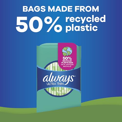 Always Ultra Thin, Feminine Pads For Women, Size 1 Regular Absorbency, With Wings, Unscented, 46 Count AlwaysBuy Supplements Australia