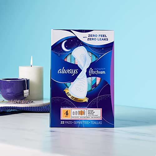 Always Infinity Feminine Pads For Women, Size 4 Overnight Absorbency, Multipack, With Flexfoam AlwaysBuy Supplements Australia