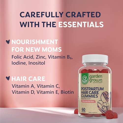 Womens Postpartum Hair Loss Gummies - Formuated for Postnatal Hair Care, Growth Garden Grown EssentialsBuy Supplements Australia