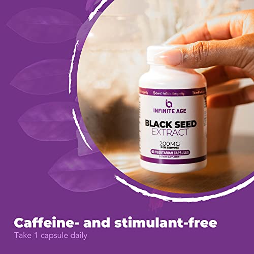 INFINITE AGE Dry Organic Black Seed Oil Extract Capsules - Nigella Sativa Seed Extract INFINITE AGEBuy Supplements Australia