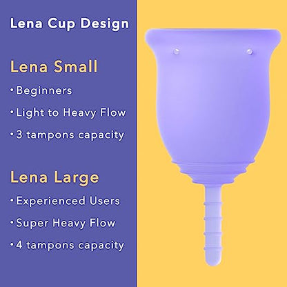 Lena Cup Reusable Menstrual Cup | Purple, Large | Experienced and Advanced Cup Users LenaBuy Supplements Australia