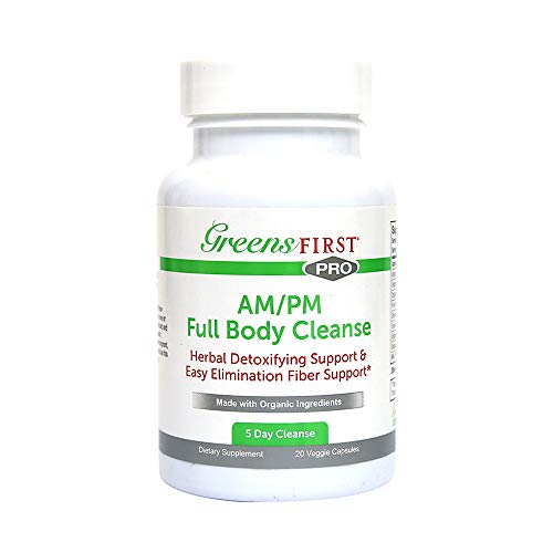 Greens First Full Body AM/PM Cleanse, 20 Veggie Capsules – Supplement for Natural Detox Greens FirstBuy Supplements Australia