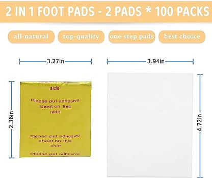 Foot Pads maguja 100Pcs Deep Cleansing Foot Pads for Stress Relief | Better Sleep | Foot Care magujaBuy Supplements Australia