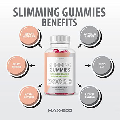 (Official 2 Pack) Slimming Gummies It Works with Apple Cider Vinegar and Sicilian Blood Orange Extract Max-BioBuy Supplements Australia
