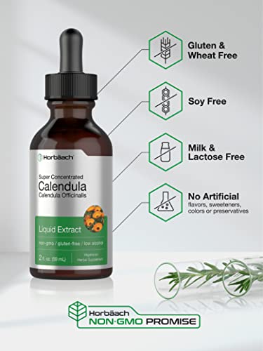 Calendula Extract Tincture | 2 fl oz | Vegetarian, Non-GMO, Gluten Free Liquid Supplement HorbäachBuy Supplements Australia
