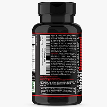 Youth & Tonic Natural Appetite Suppressant for Weight Loss / 1000 mg Apple Cider Youth & TonicBuy Supplements Australia