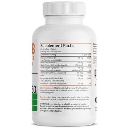 Bronson Vitamin B 100 Complex High Potency Sustained Release (Vitamin B1, B2, B3, B6) BronsonBuy Supplements Australia