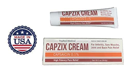 Capzix Cream for Pain Relief 2 OZ Capsaicin .1% High Potency/ Maximum Strength CAPZIX CREAMBuy Supplements Australia