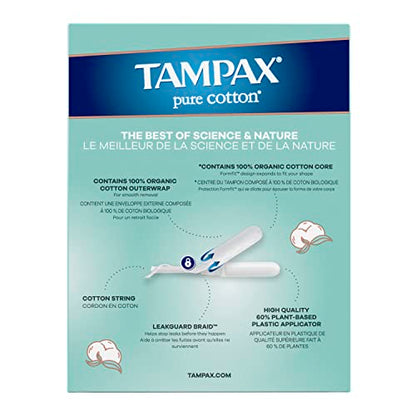 TAMPAX Pure 100% Organic Cotton Core Super Absorbency Tampons - 24 ct TampaxBuy Supplements Australia