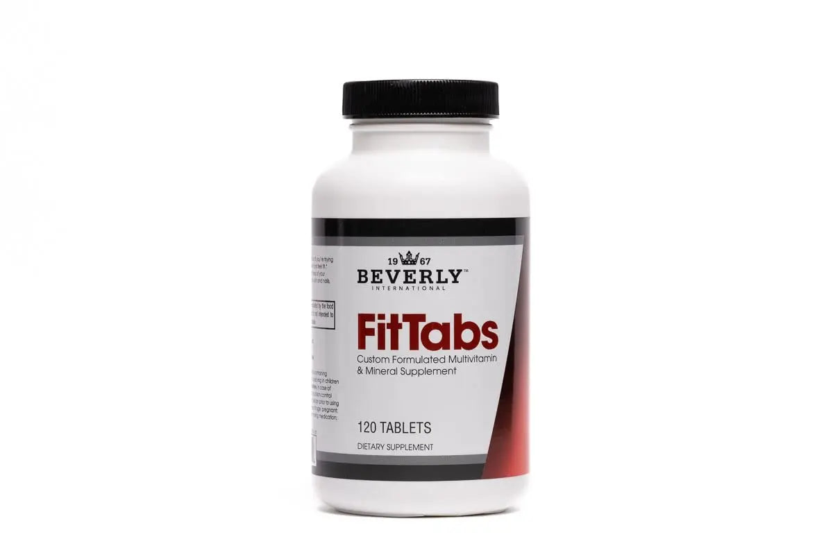 Beverly International Fit Tabs Daily Multi-Vitamin/Mineral with Iron Peptonate,120 Tablets. (30 Servings) Notice The Difference Beverly International