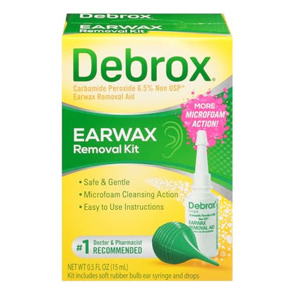 Debrox Ear Wax Removal Kit, Ear Cleaning Kit Includes Rubber Bulb Syringe DebroxBuy Supplements Australia