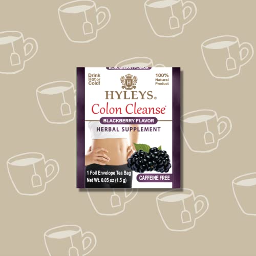 Hyleys Colon Cleanse Tea Blackberry Flavor - 50 Tea Bags (1 Pack) HYLEYSBuy Supplements Australia