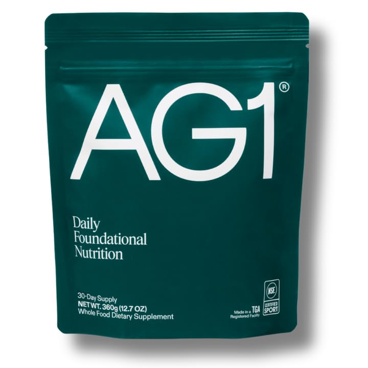 AG1 Greens Powder Refill Pouch – 75 Vitamins, Multivitamin & Probiotic | Gut Health Support | Vegan, Keto, Gluten Free | Athletic Greens Supplement - Pouch Only, Classic Formula AG1Buy Supplements Australia