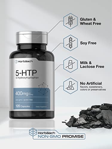 5HTP 400mg | 120 Capsules | 5-HTP Extra Strength Supplement | Non-GMO, Gluten Free HorbäachBuy Supplements Australia