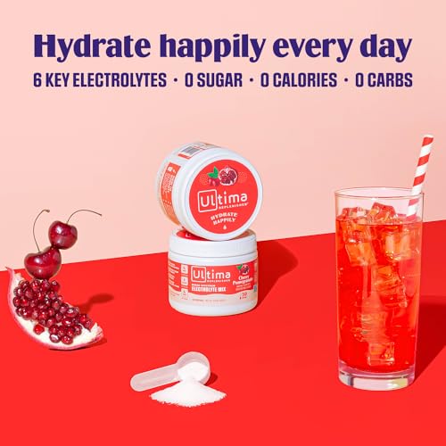 New Ultima Hydrating Electrolyte Powder, Cherry Pomegranate, 30 Servings 3.6 oz Ultima ReplenisherBuy Supplements Australia